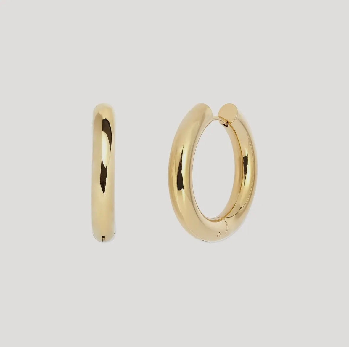 Large Waterproof Hoops in Gold