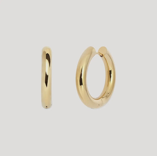 Large Waterproof Hoops in Gold
