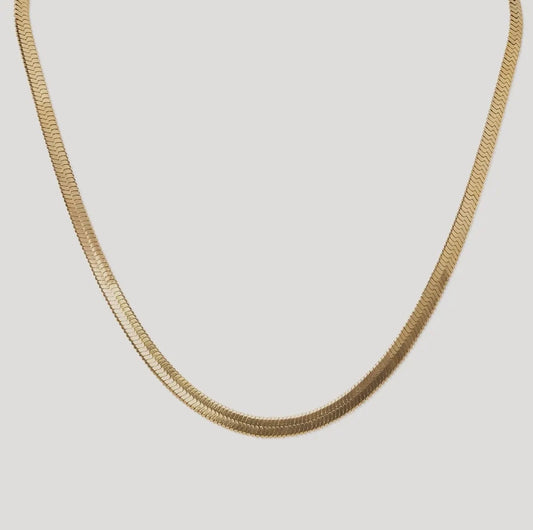 Waterproof Snake Chain Necklace in Gold