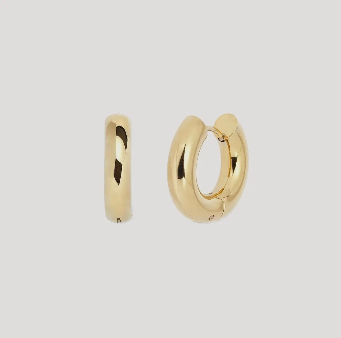 Small Waterproof Hoops in Gold
