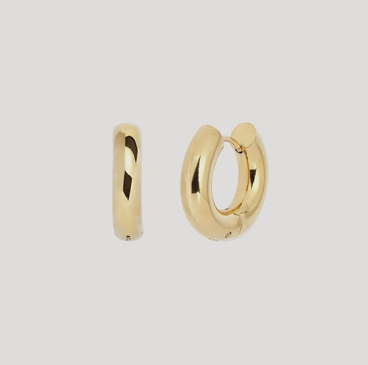 Small Waterproof Hoops in Gold