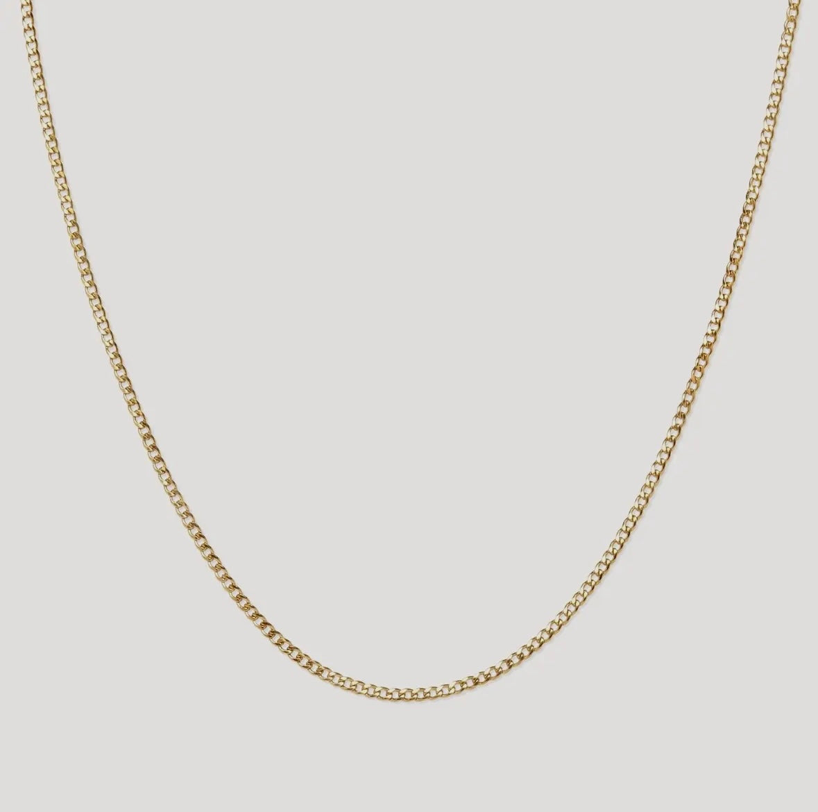 Waterproof Thin Chain Necklace in Gold