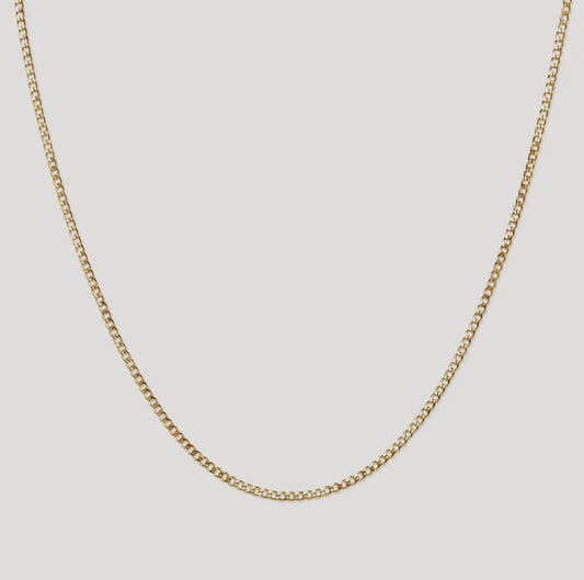 Waterproof Thin Chain Necklace in Gold